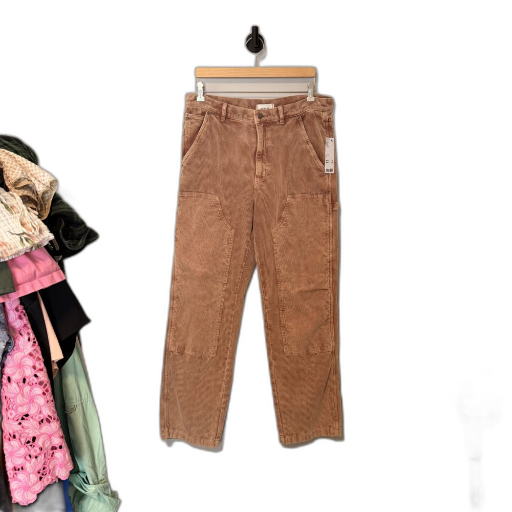 BDG Urban Outfitters Corduroy Utility Pants Maeve Pocket Straight Leg Size 12